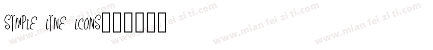 simple line lcons字体转换